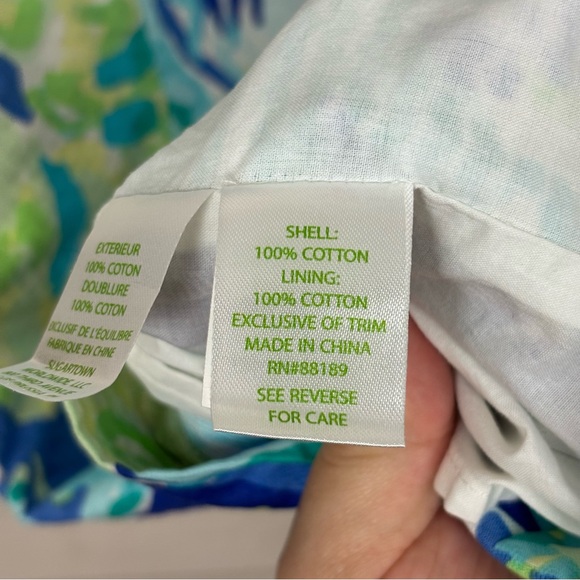 Lilly Pulitzer Pearl Shift Dress Brilliant Blue Wade and Sea Size 6 - Picture 8 of 10